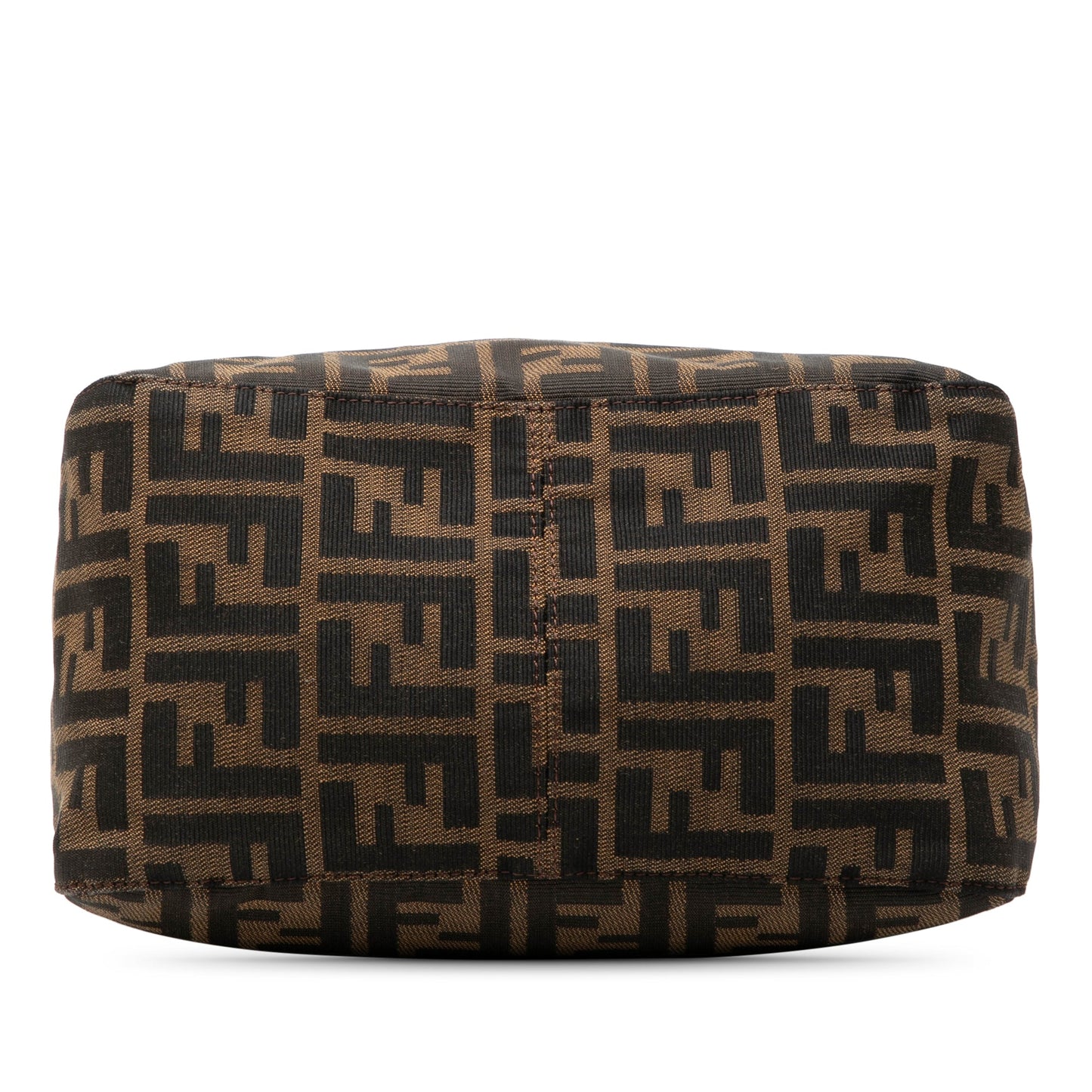 Fendi Zucca Canvas Double Flap Shoulder Bag