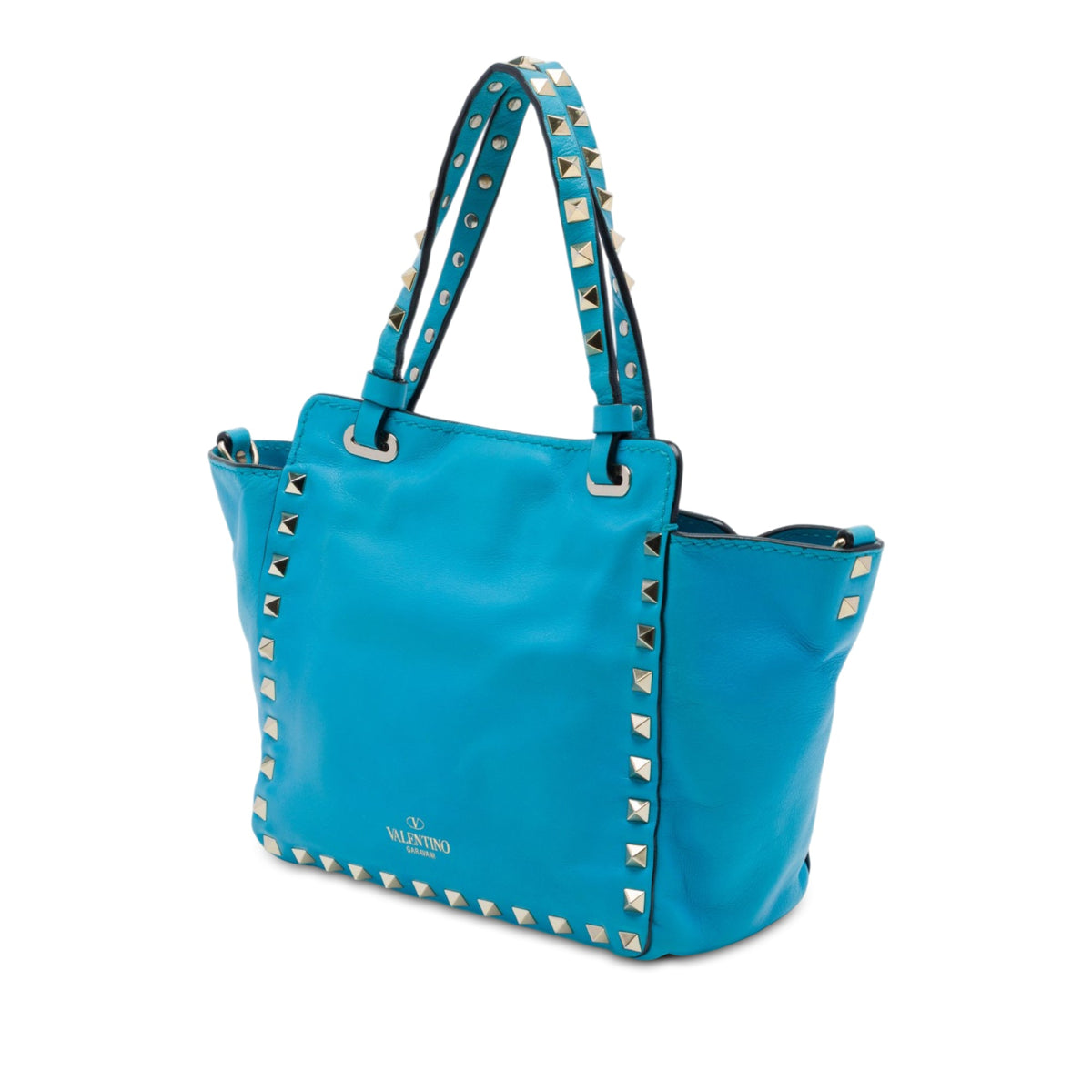 Valentino Mini Leather Rockstud Trapeze Satchel