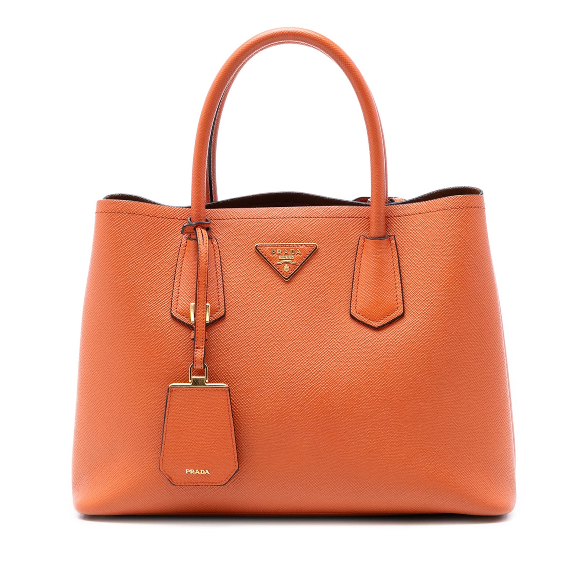 Prada Medium Saffiano Cuir Double Handle Satchel