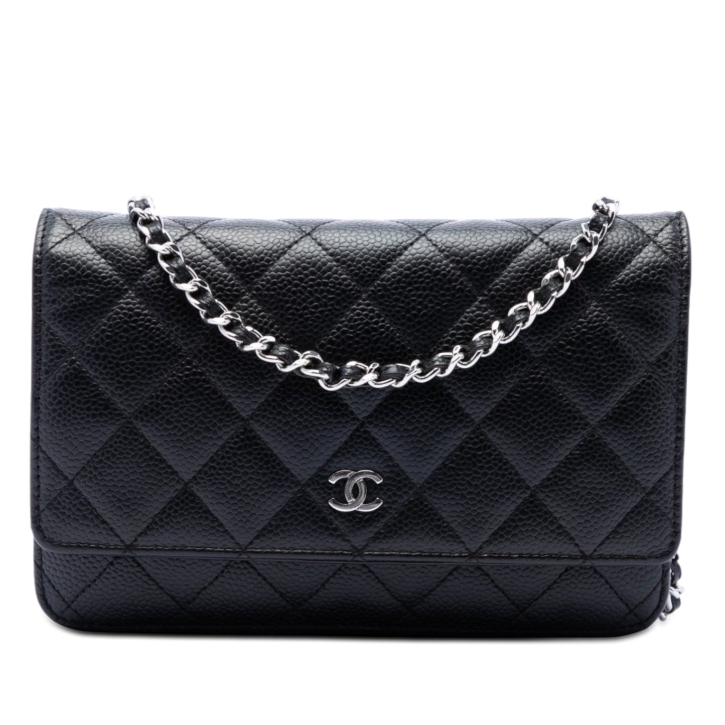 Chanel CC Quilted Caviar Wallet on Chain