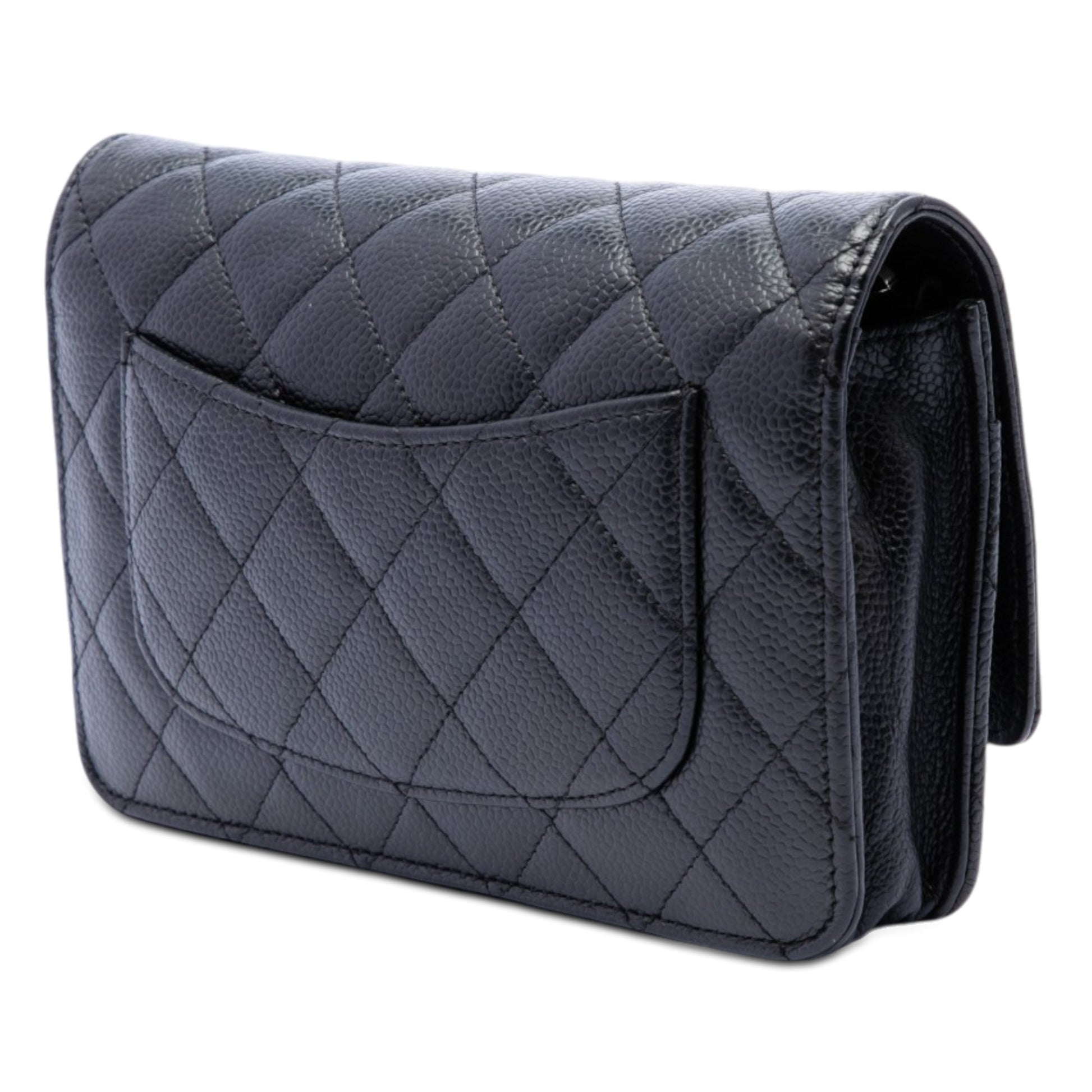 Chanel CC Quilted Caviar Wallet on Chain