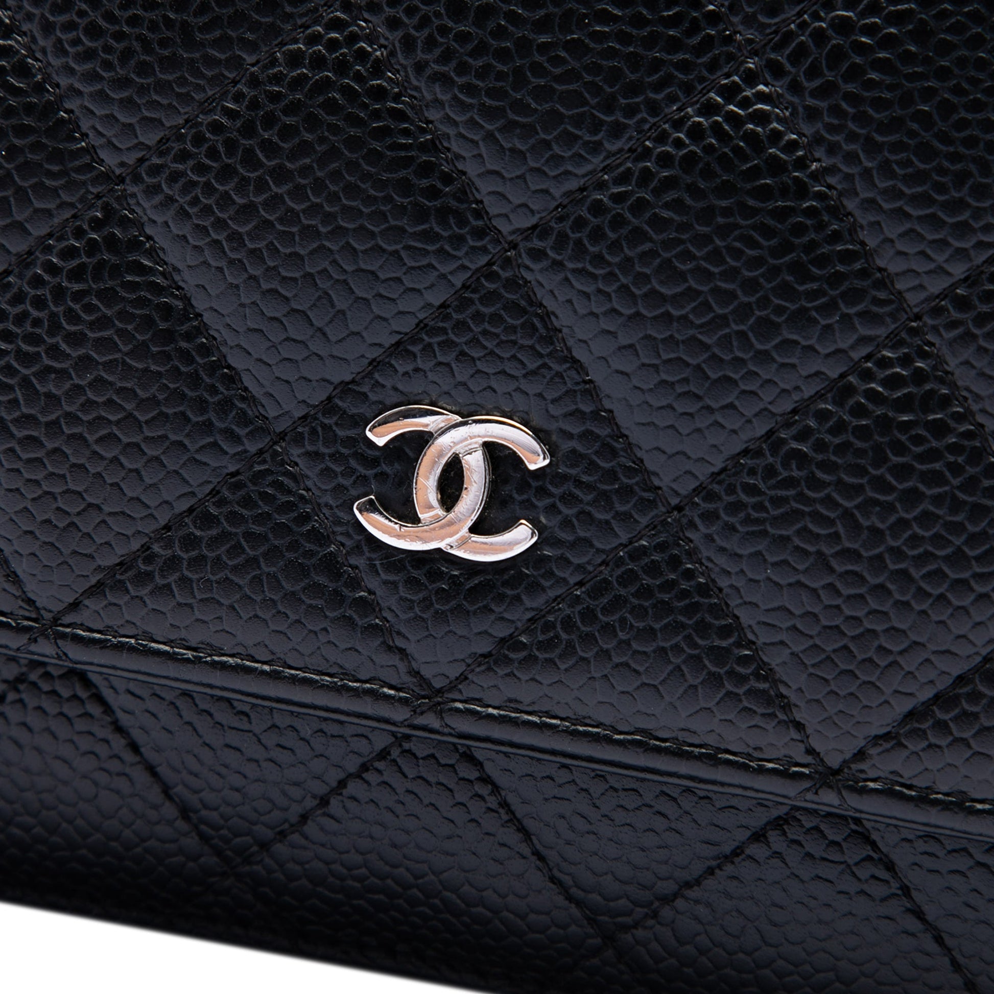 Chanel CC Quilted Caviar Wallet on Chain