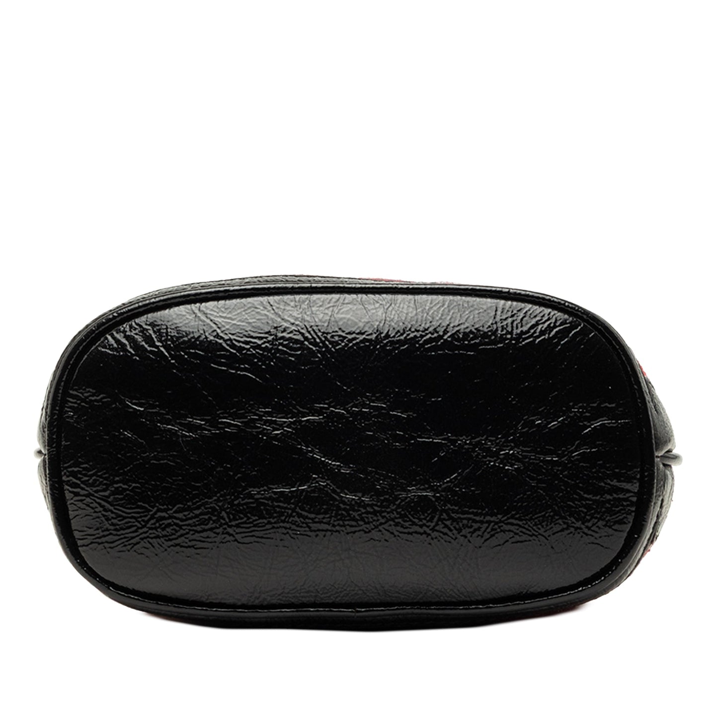 Gucci Mini Suede and Patent Web Ophidia Bucket Bag