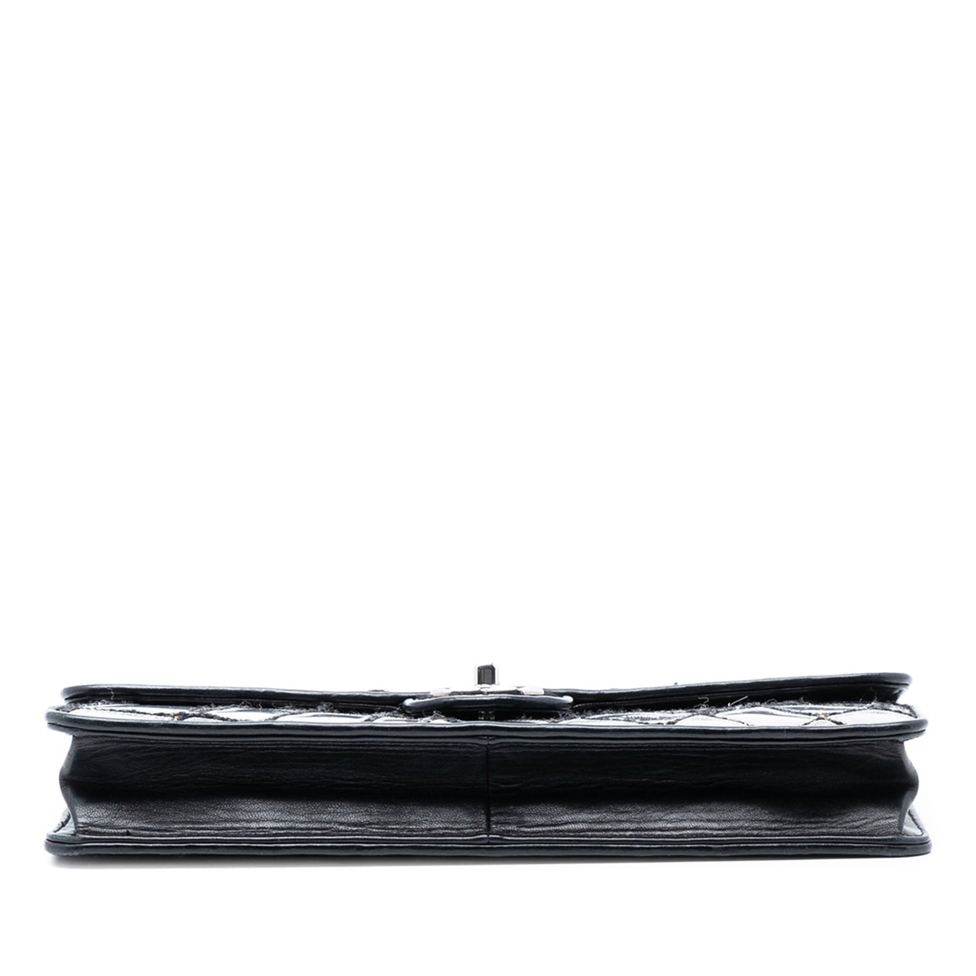 Chanel CC PVC Wool and Leather Scale East West Flap