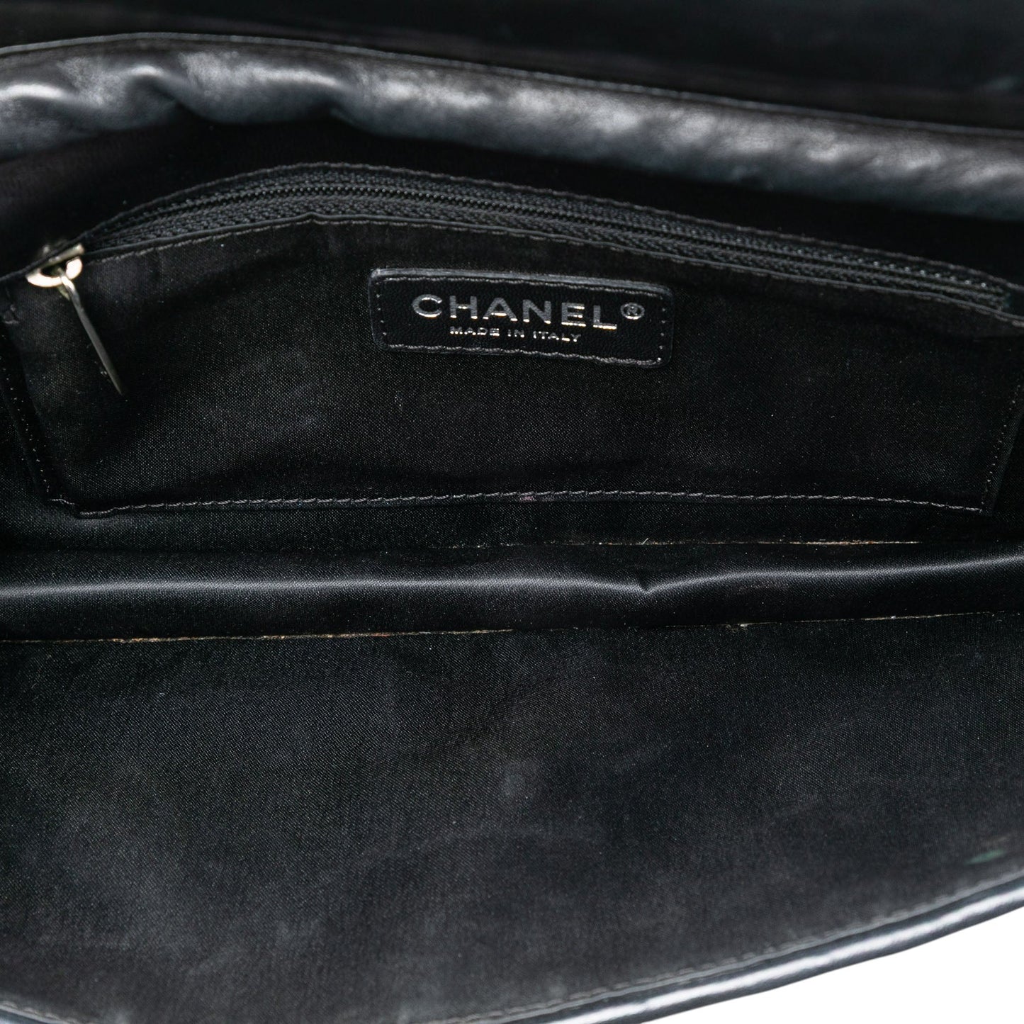 Chanel CC PVC Wool and Leather Scale East West Flap