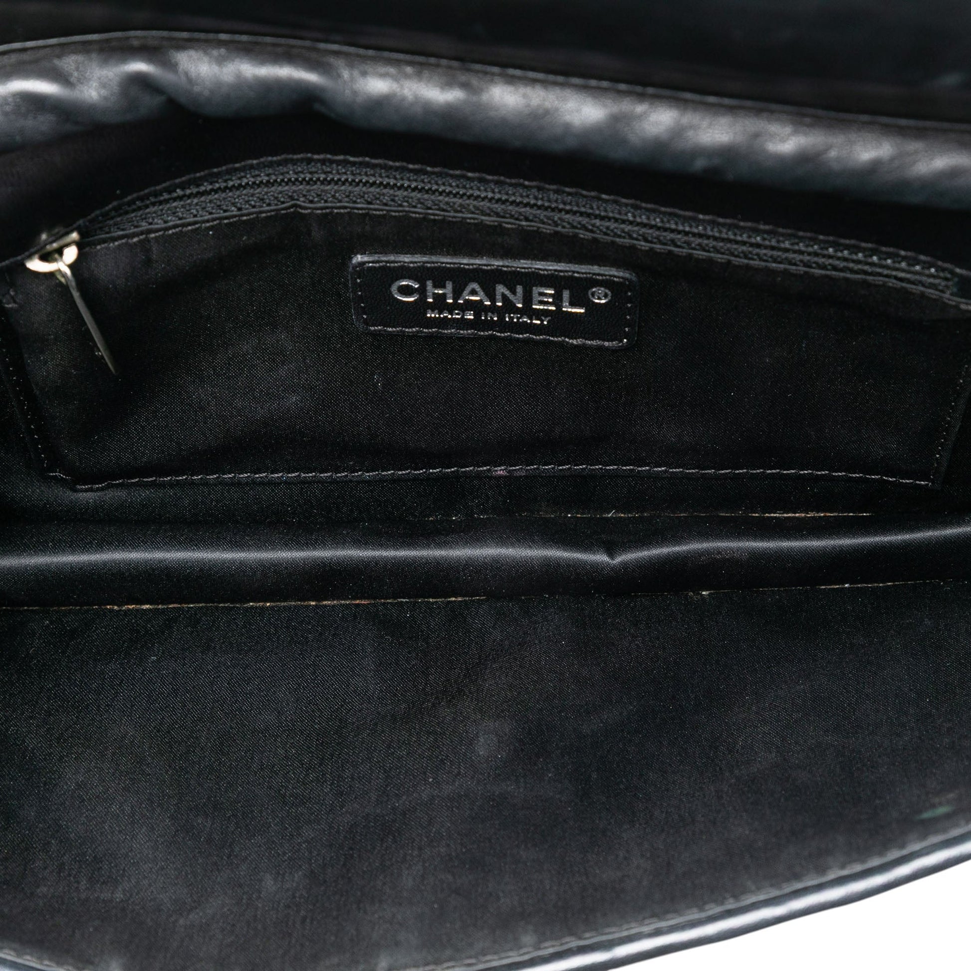 Chanel CC PVC Wool and Leather Scale East West Flap