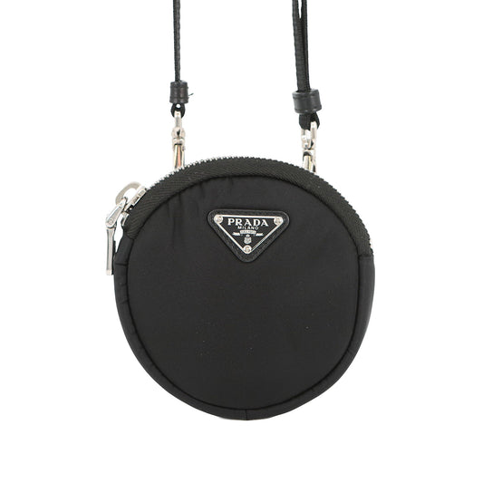 Prada Mini Tessuto Round Pouch Crossbody