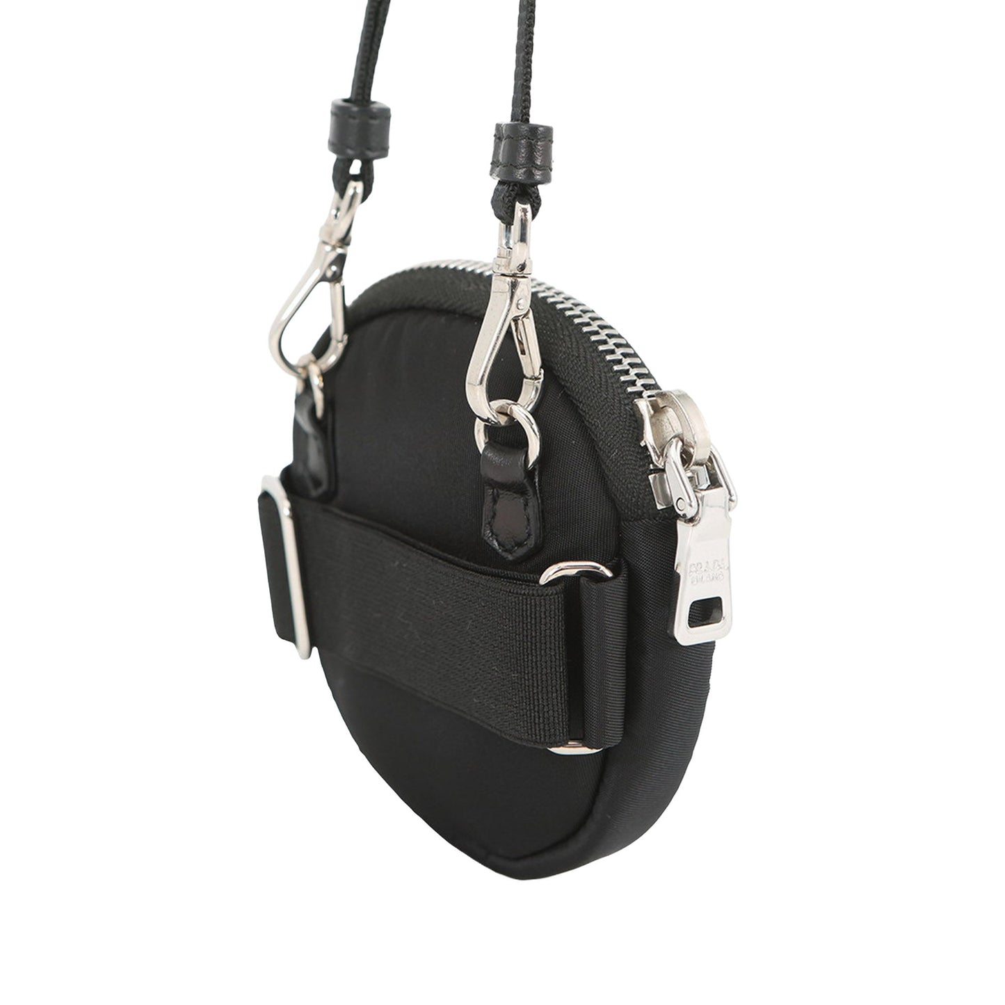 Prada Mini Tessuto Round Pouch Crossbody