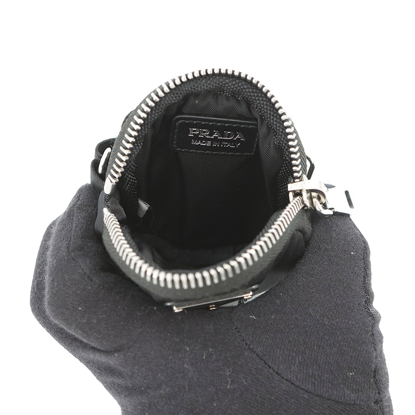 Prada Mini Tessuto Round Pouch Crossbody