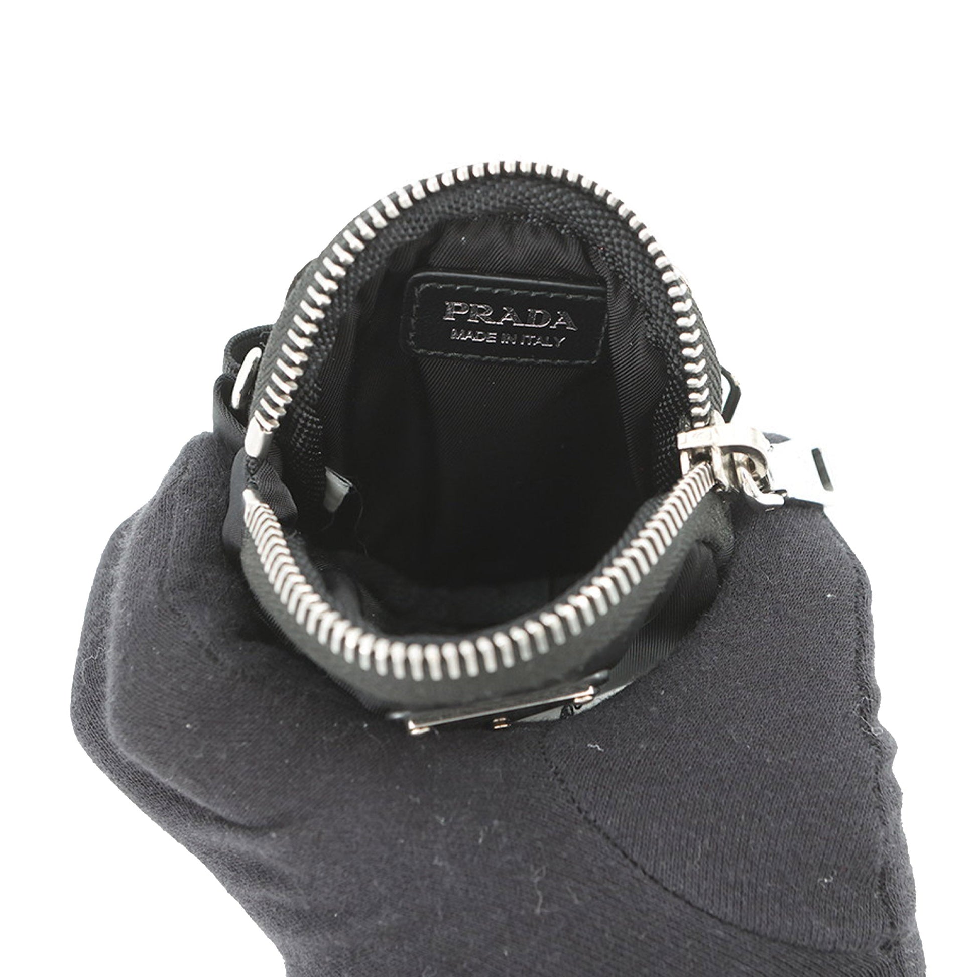 Prada Mini Tessuto Round Pouch Crossbody