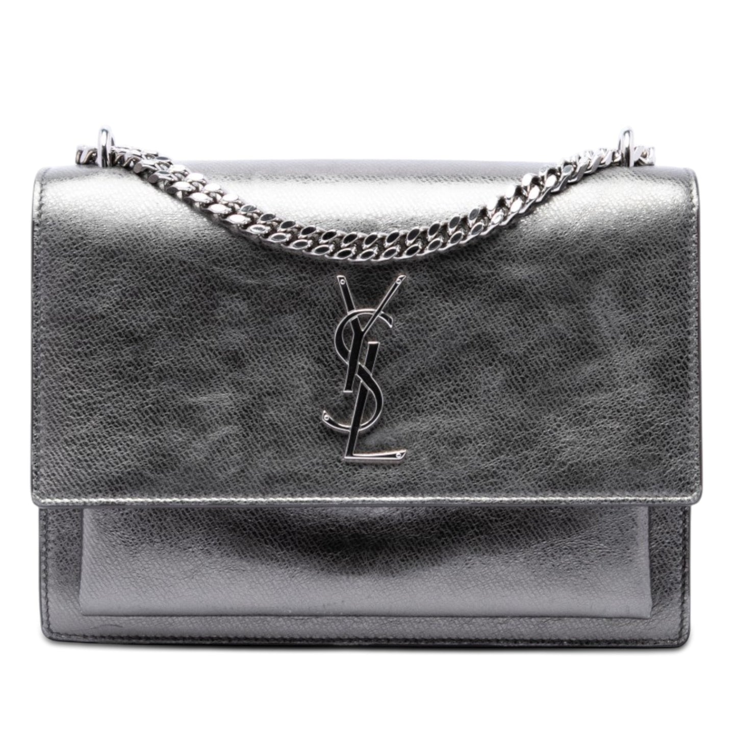 Saint Laurent Medium Metallic Calfskin Monogram Sunset Crossbody