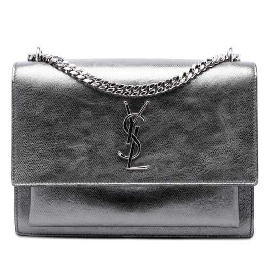 Saint Laurent Medium Metallic Calfskin Monogram Sunset Crossbody
