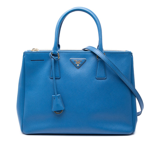 Prada Medium Saffiano Lux Galleria Double Zip Satchel