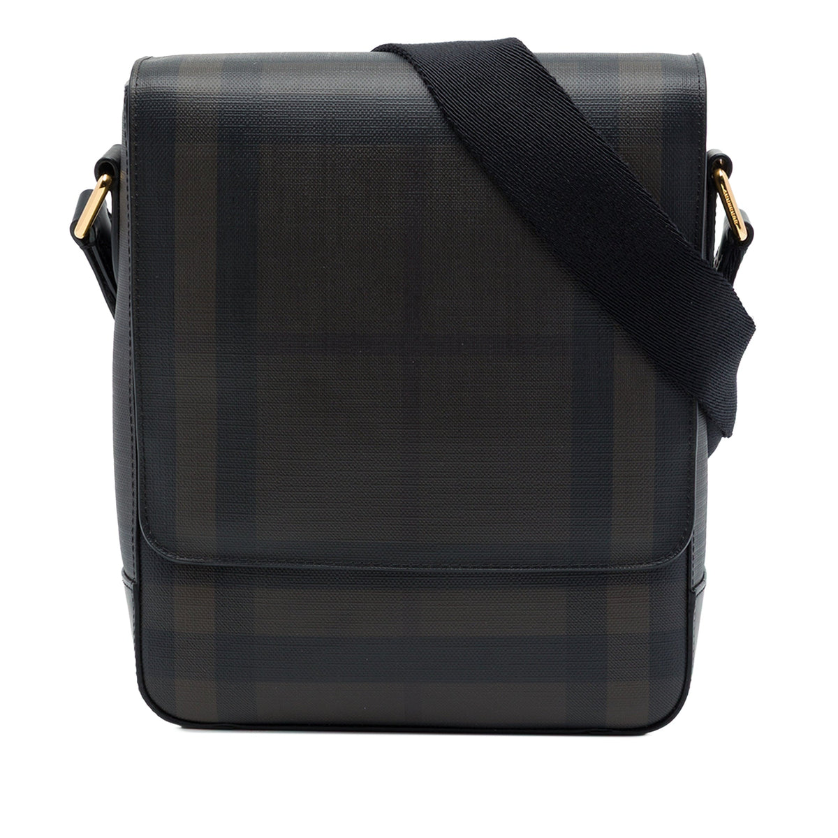 Burberry Smoked Check Coated Canvas Greenford Messenger Bag