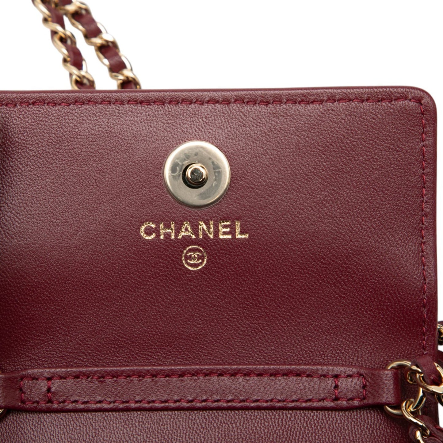 Chanel CC Quilted Lambskin Card Holder On Chain
