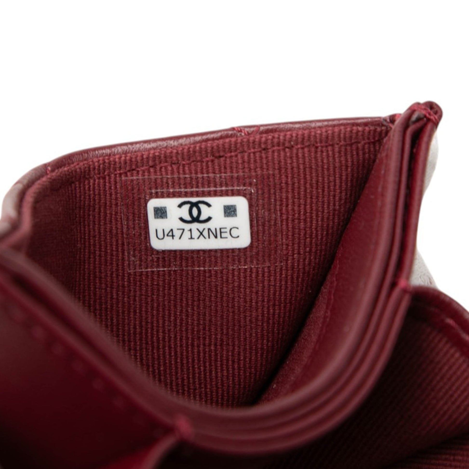 Chanel CC Quilted Lambskin Card Holder On Chain