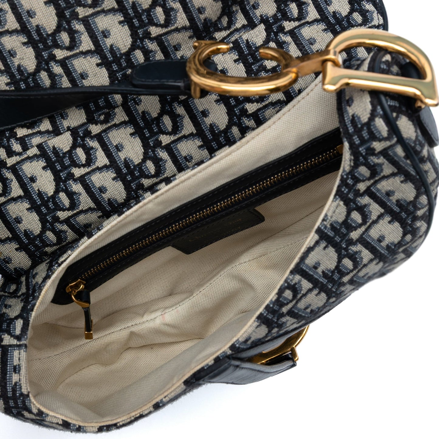 Dior Oblique Canvas Saddle Bag