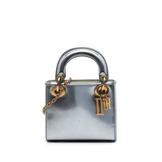 Dior Mini Metallic Patent Lady Dior