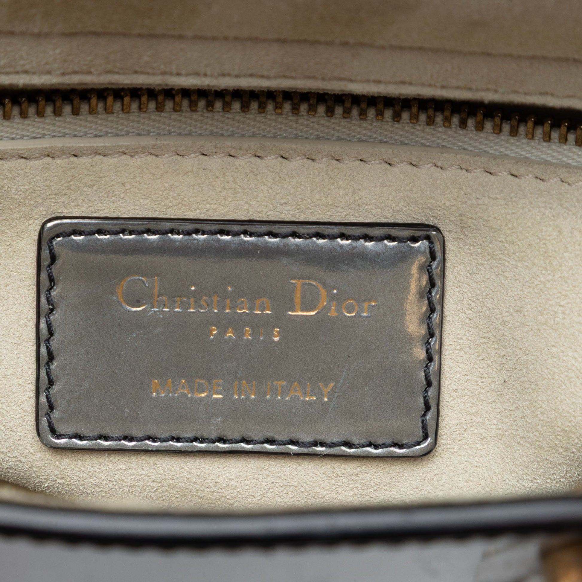 Dior Mini Metallic Patent Lady Dior