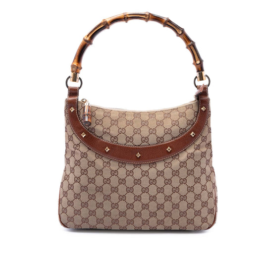 Gucci GG Canvas Bamboo Anita Handbag