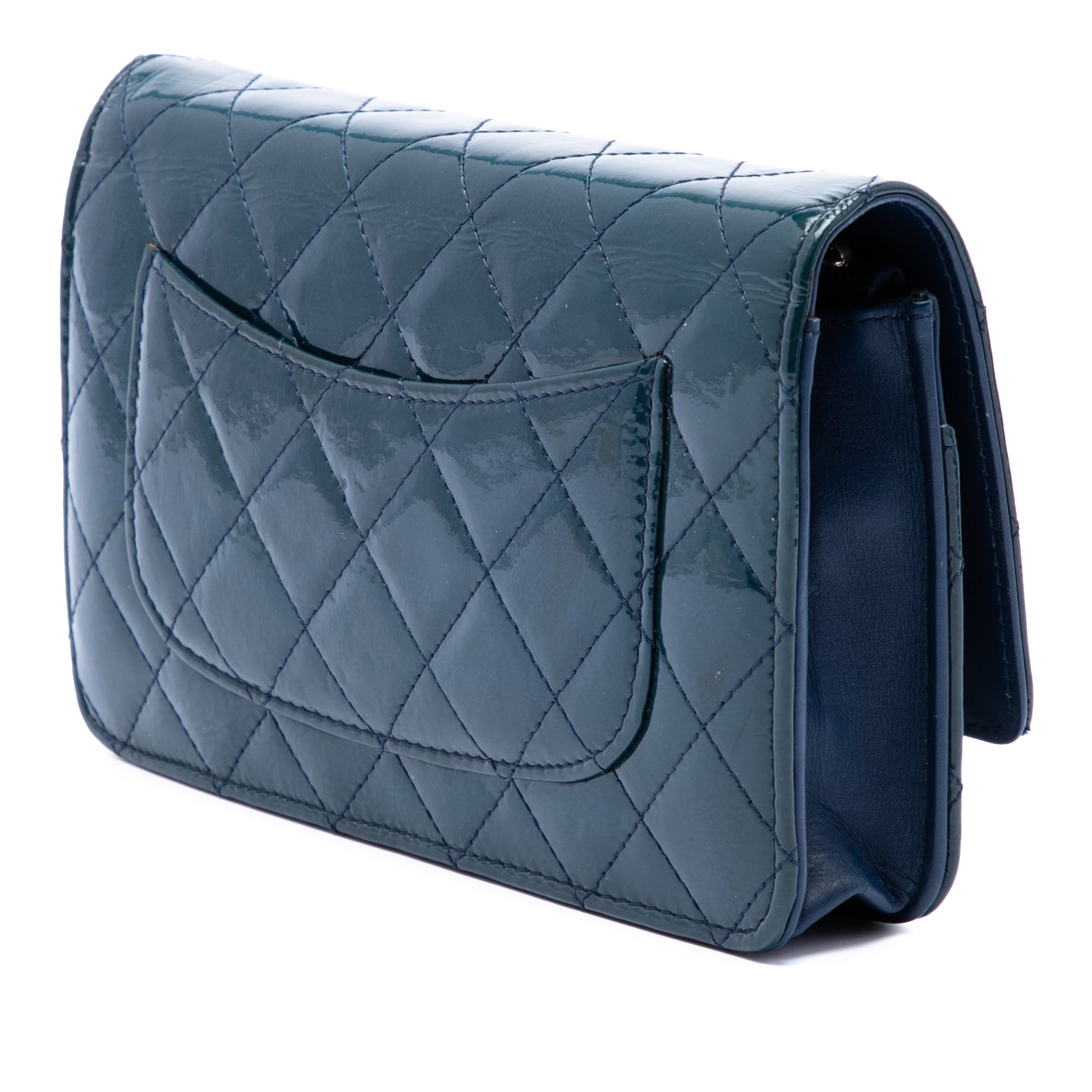 Chanel Quilted Patent Reissue 2.55 Wallet On Chain