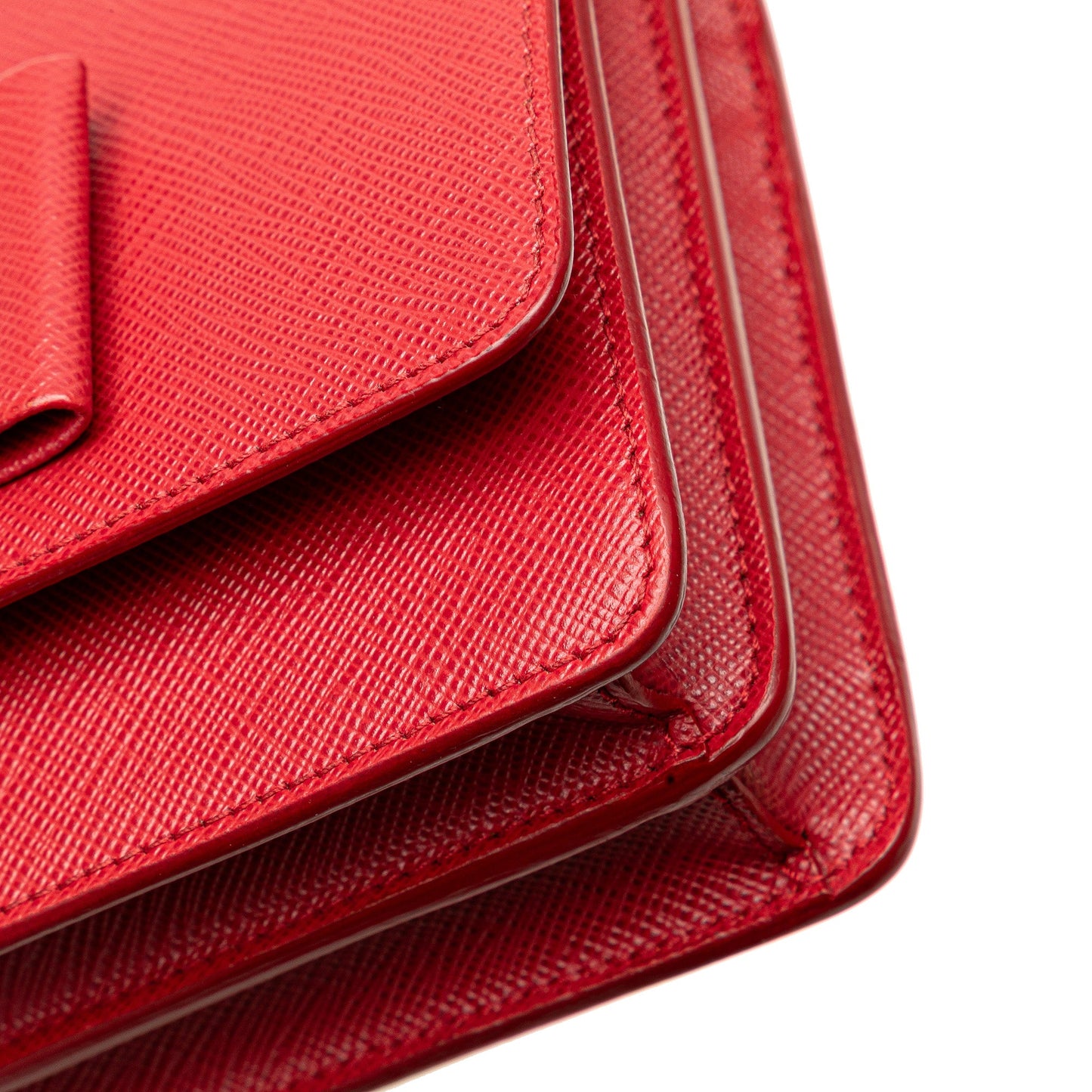 Prada Saffiano Lux Bow Wallet On Strap