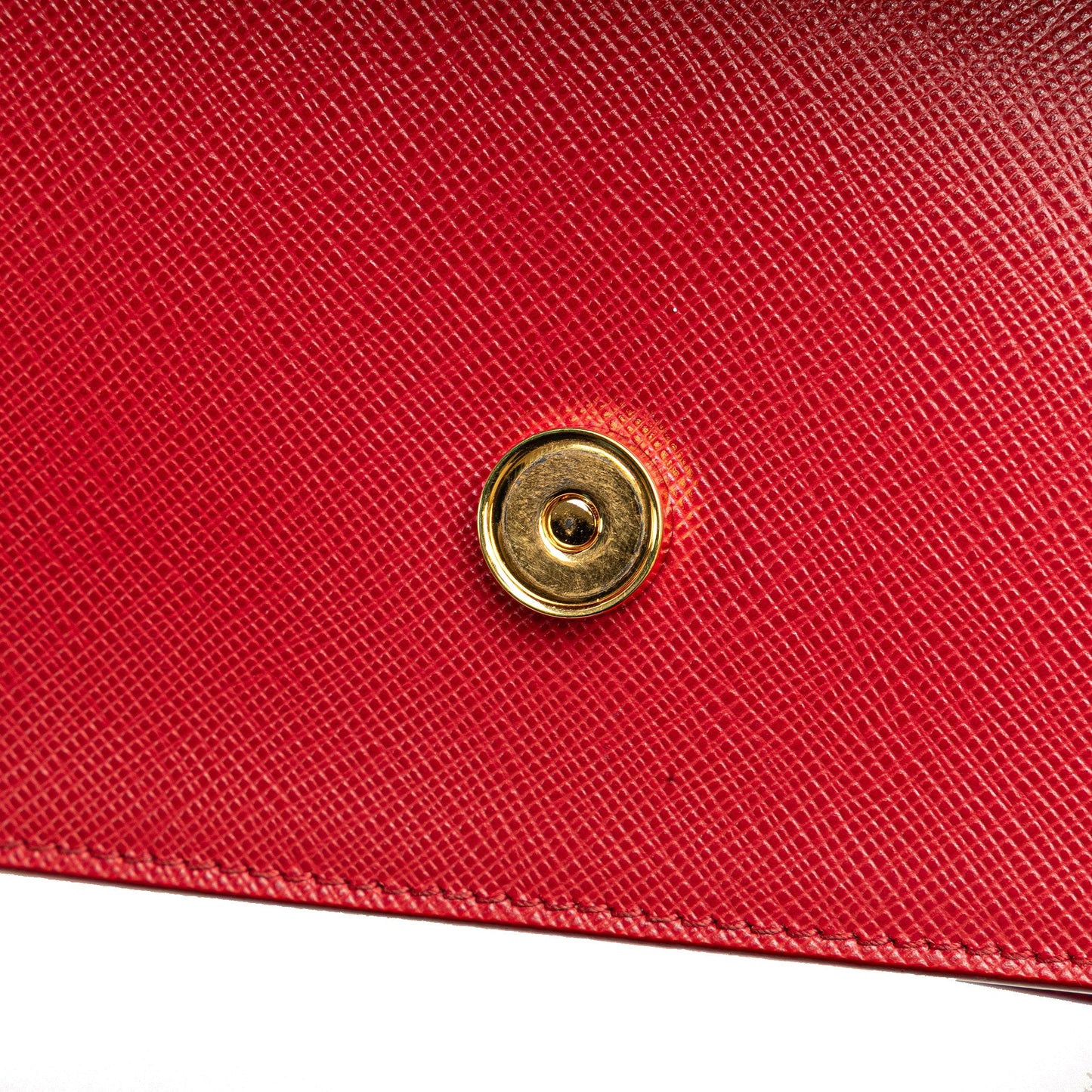 Prada Saffiano Lux Bow Wallet On Strap