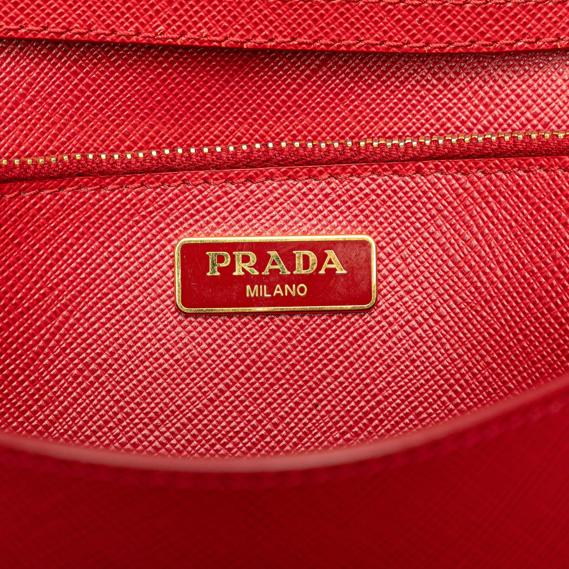 Prada Saffiano Lux Bow Wallet On Strap