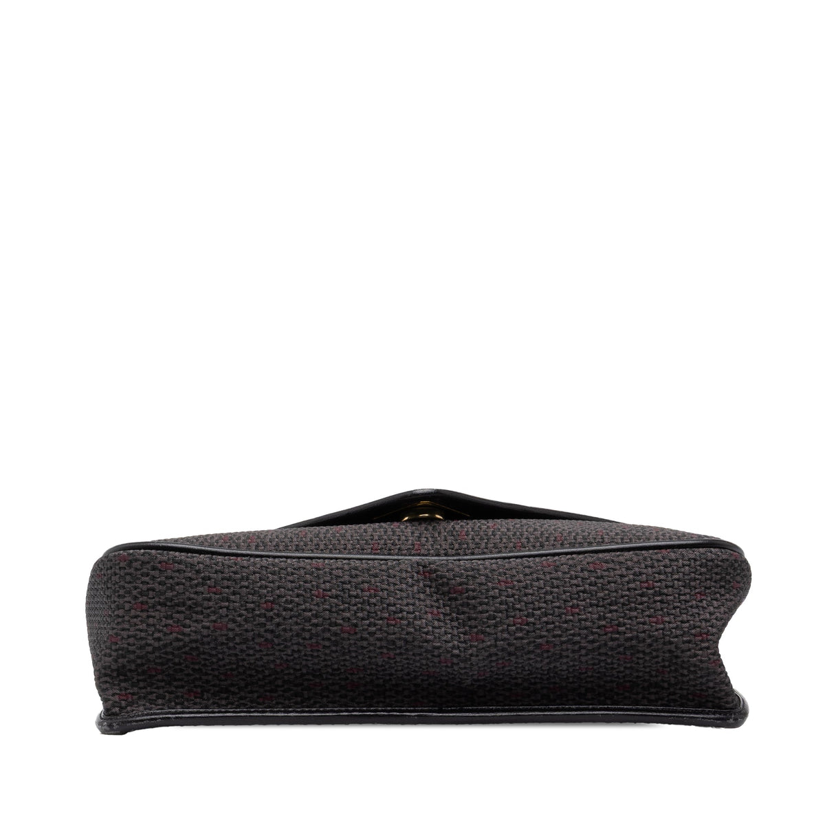 Saint Laurent Leather Trimmed Coated Canvas Crossbody — Gray