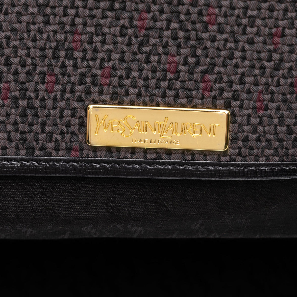 Saint Laurent Leather Trimmed Coated Canvas Crossbody — Gray