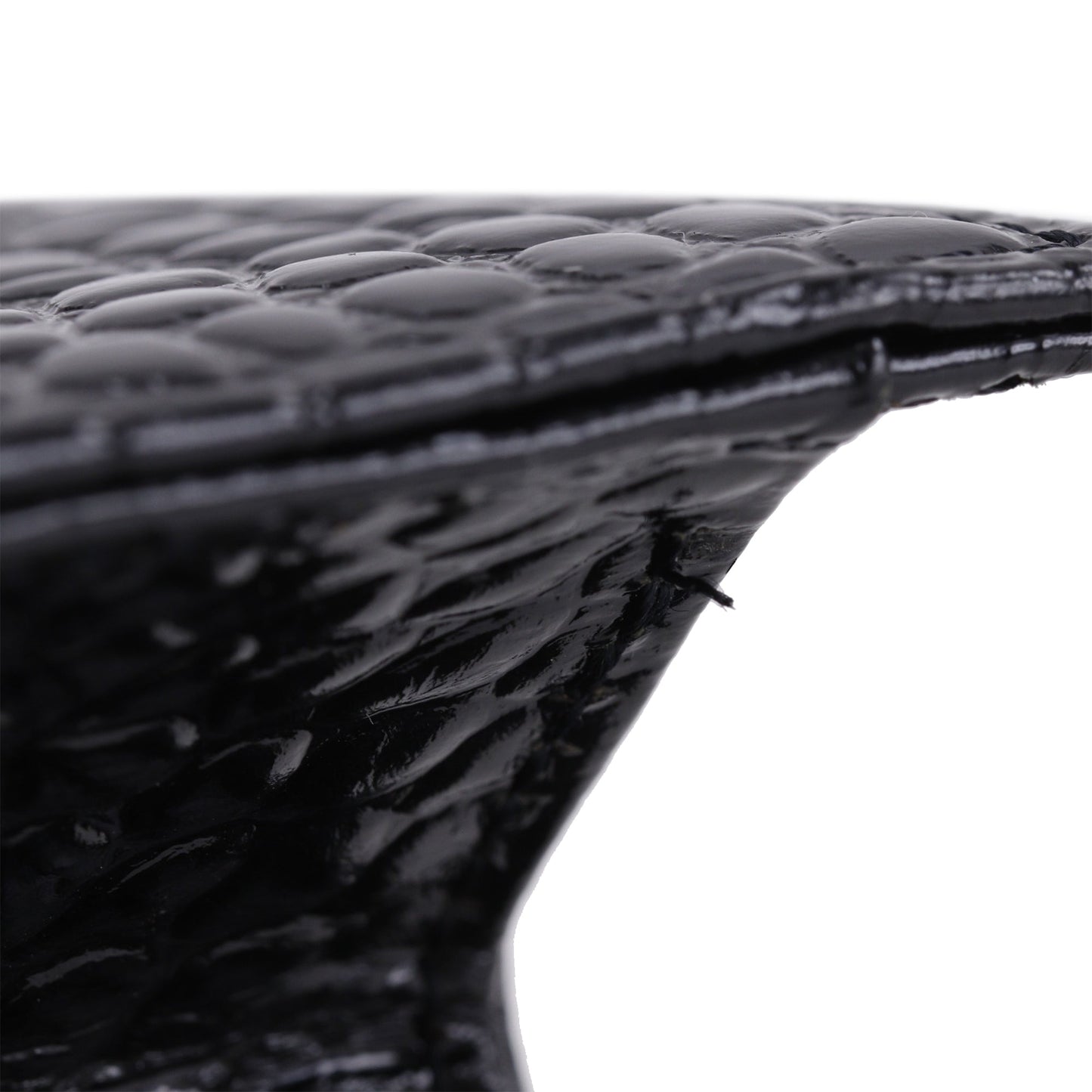 Saint Laurent Croc Embossed Patent Clutch