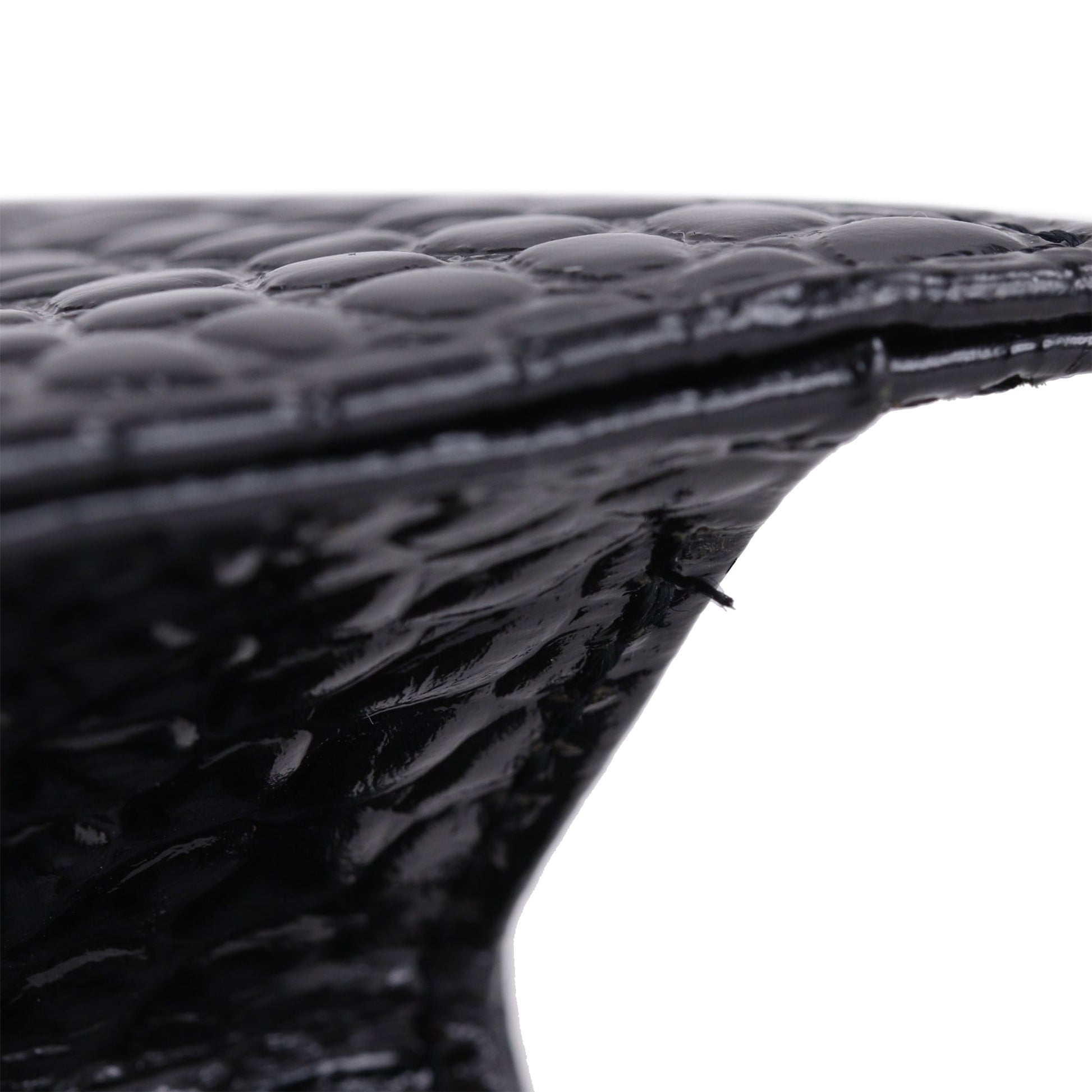 Saint Laurent Croc Embossed Patent Clutch