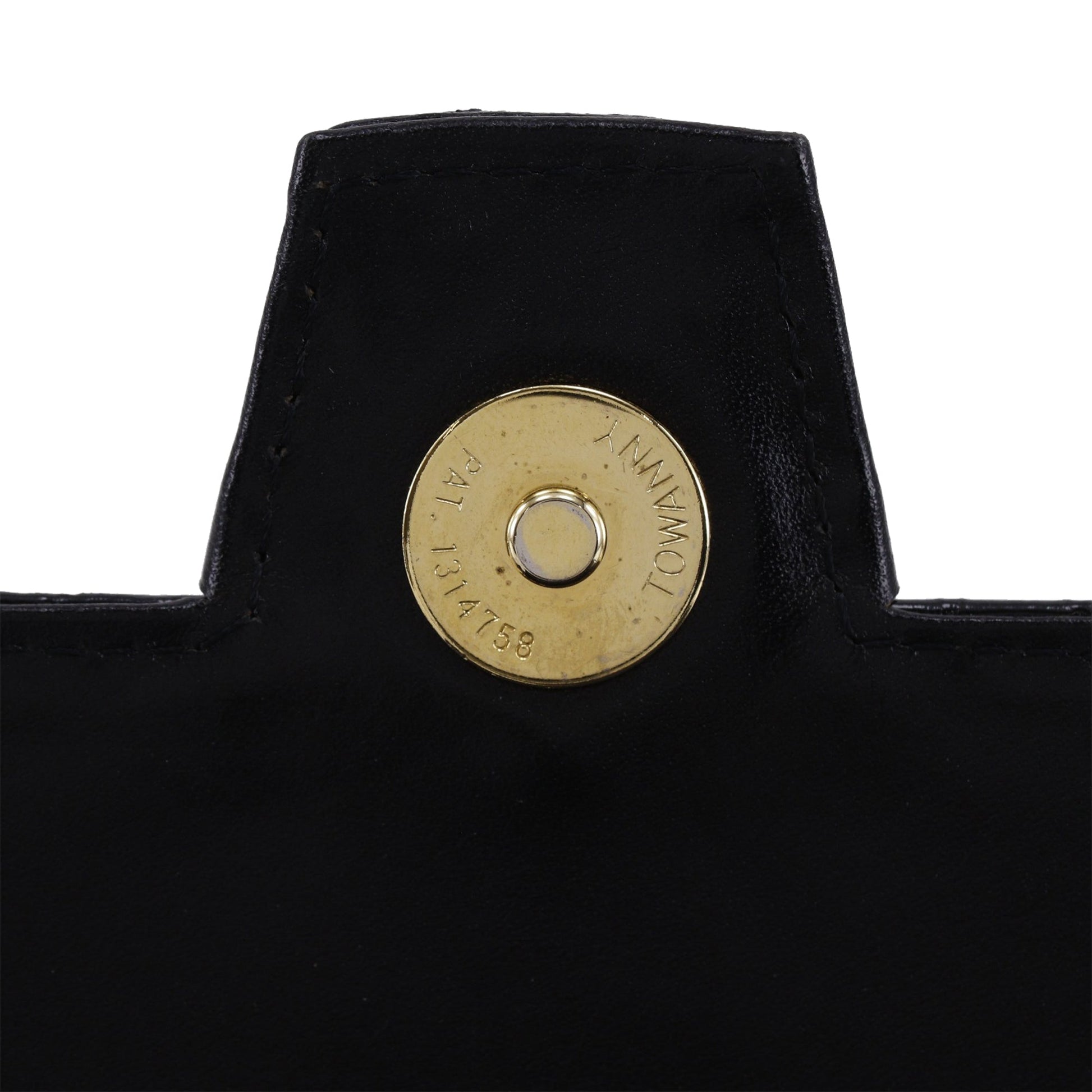 Saint Laurent Croc Embossed Patent Clutch