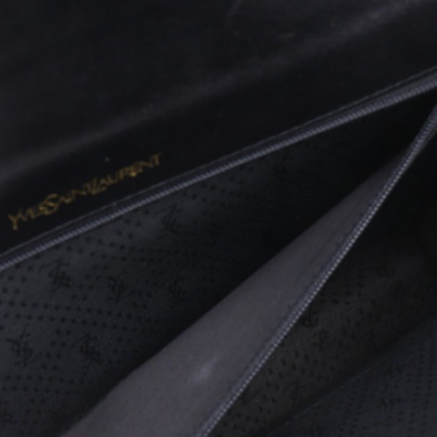 Saint Laurent Croc Embossed Patent Clutch