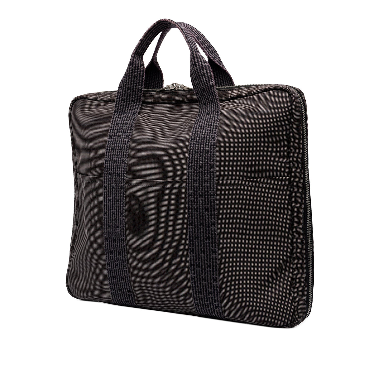 Hermès Canvas Herline Porte Documents — Brown