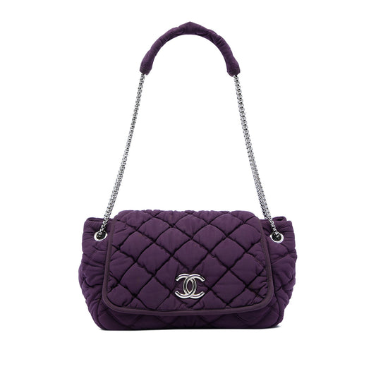 Chanel Nylon Bubble Quilt Accordion Chain Flap