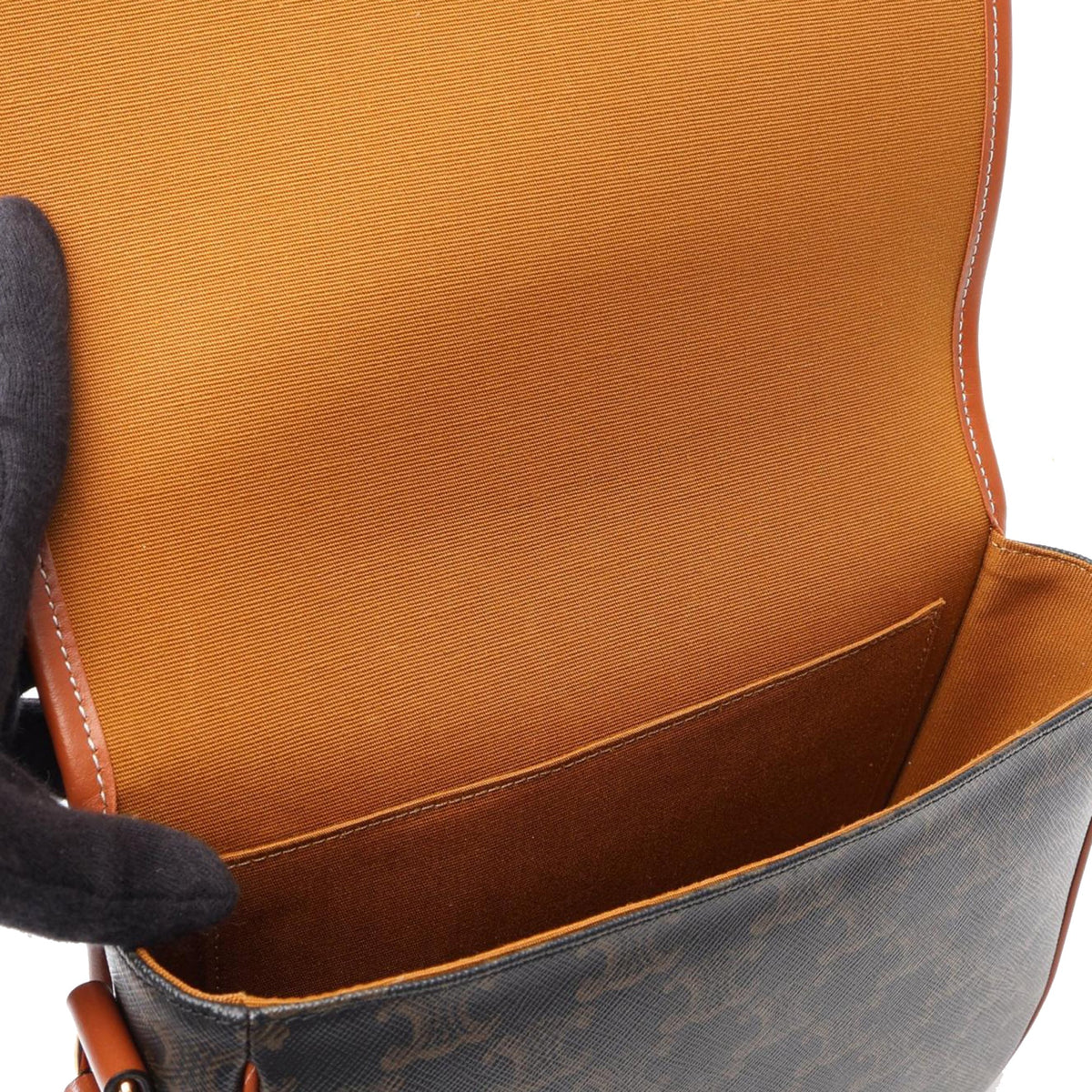 Celine Medium Triomphe Coated Canvas Folco Crossbody