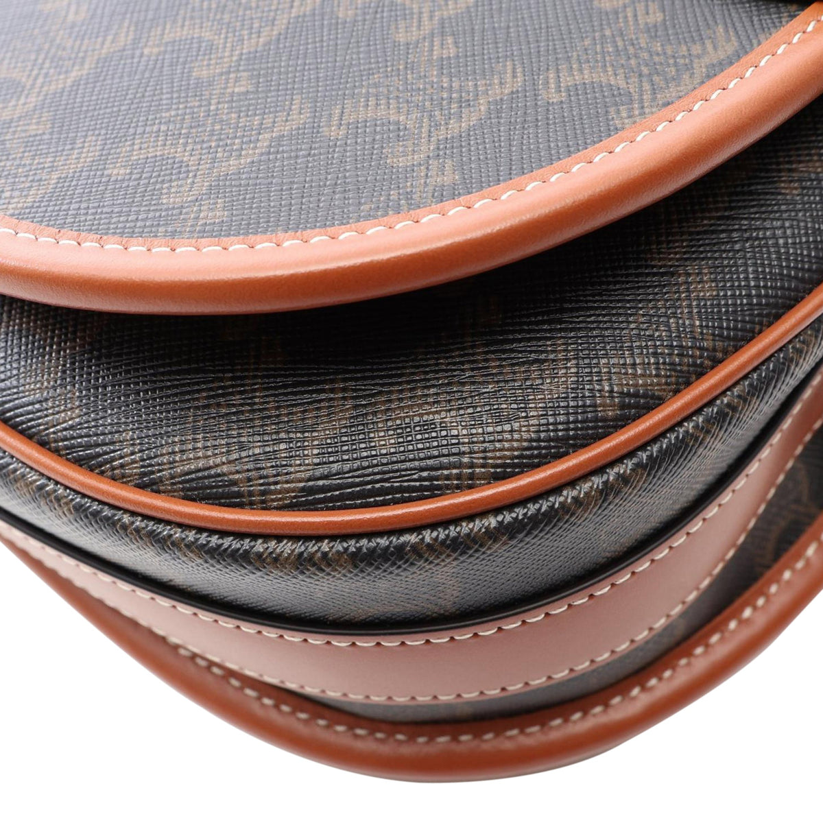 Celine Medium Triomphe Coated Canvas Folco Crossbody