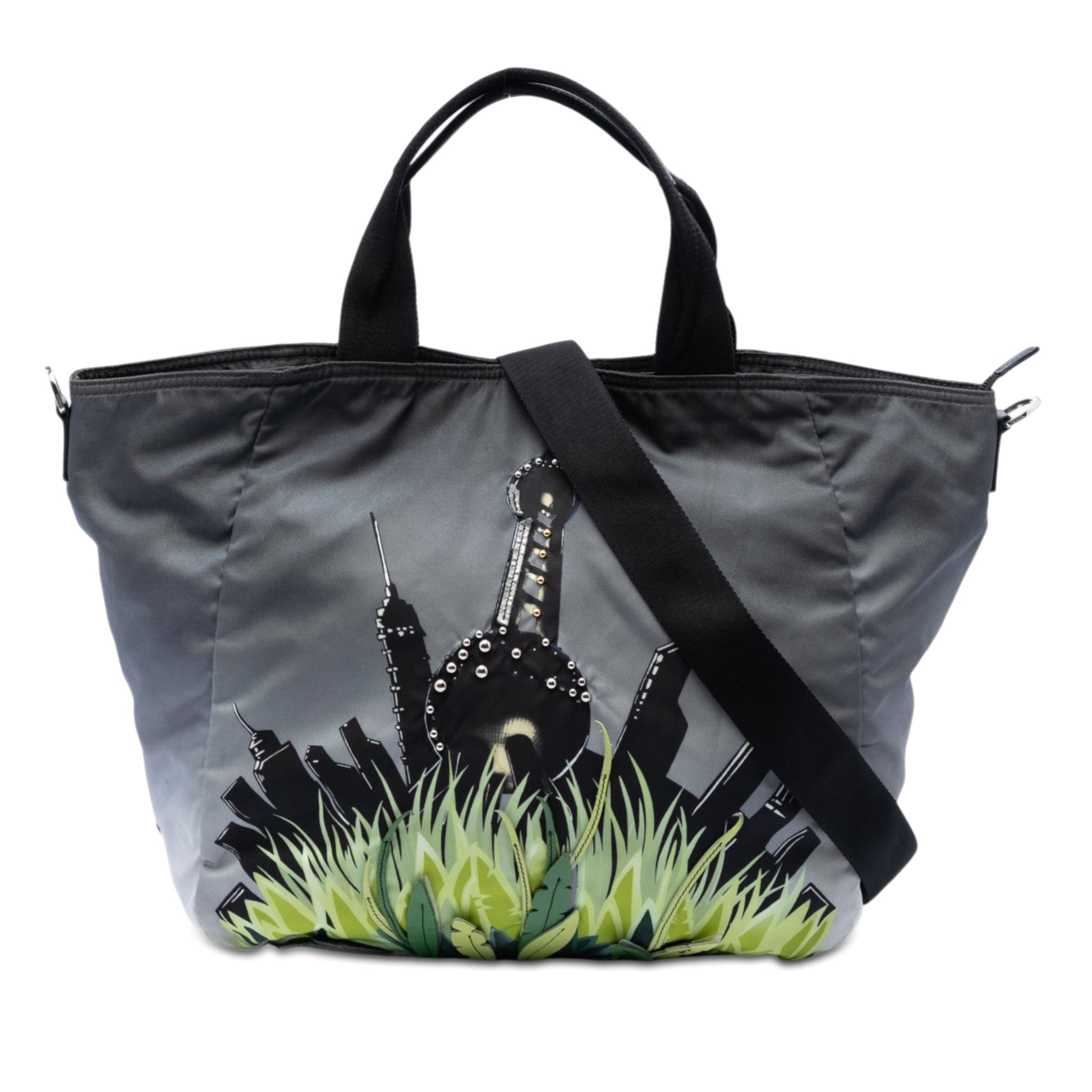 Prada Tessuto City and Jungle Print Tote