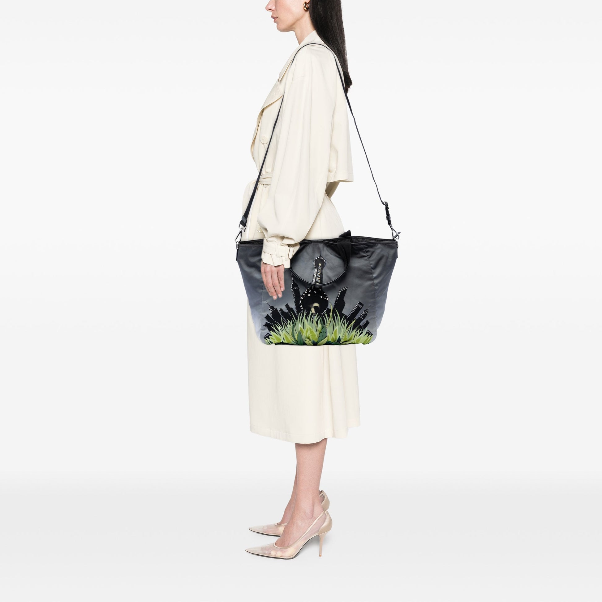 Prada Tessuto City and Jungle Print Tote