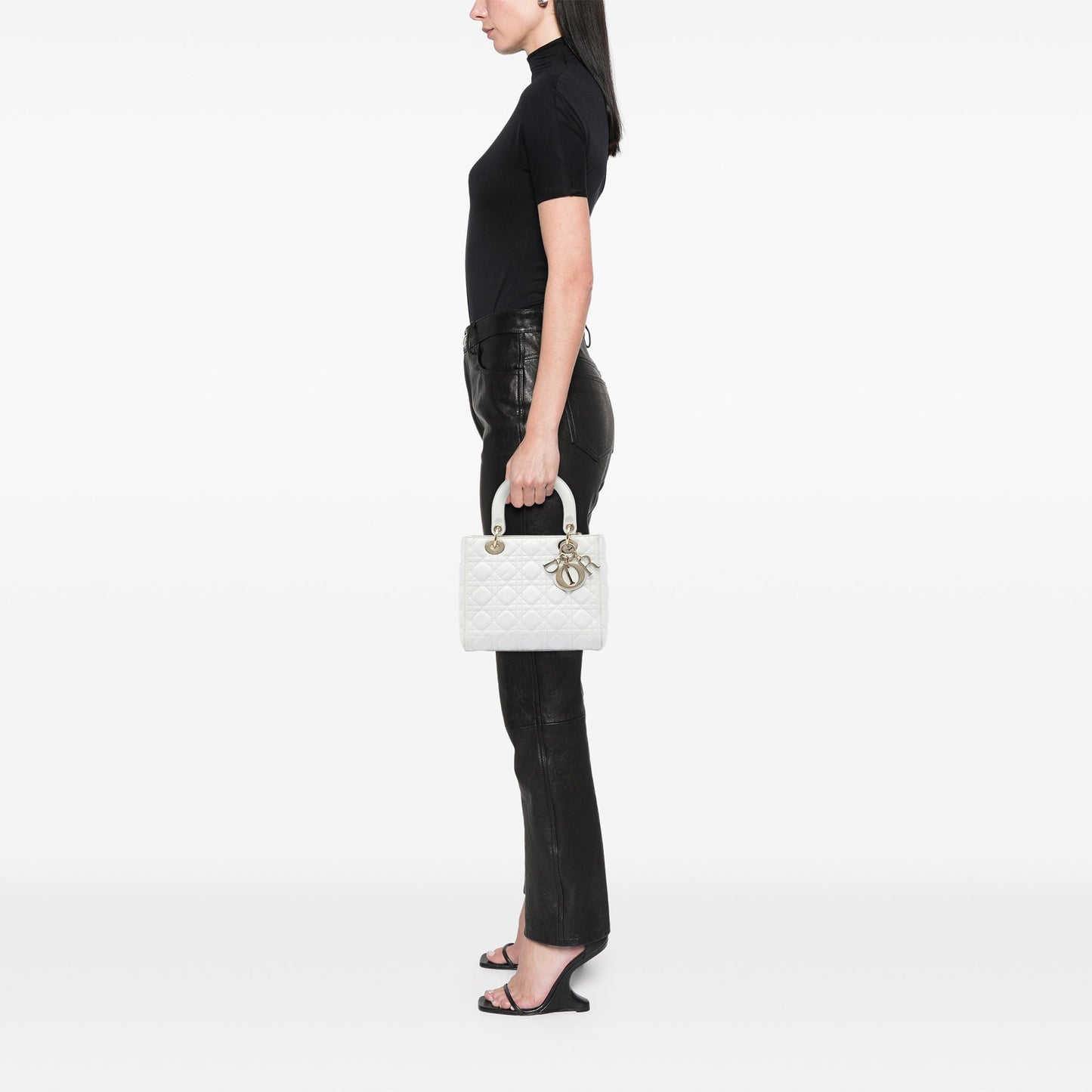 Dior Medium Lambskin Cannage Lady Dior