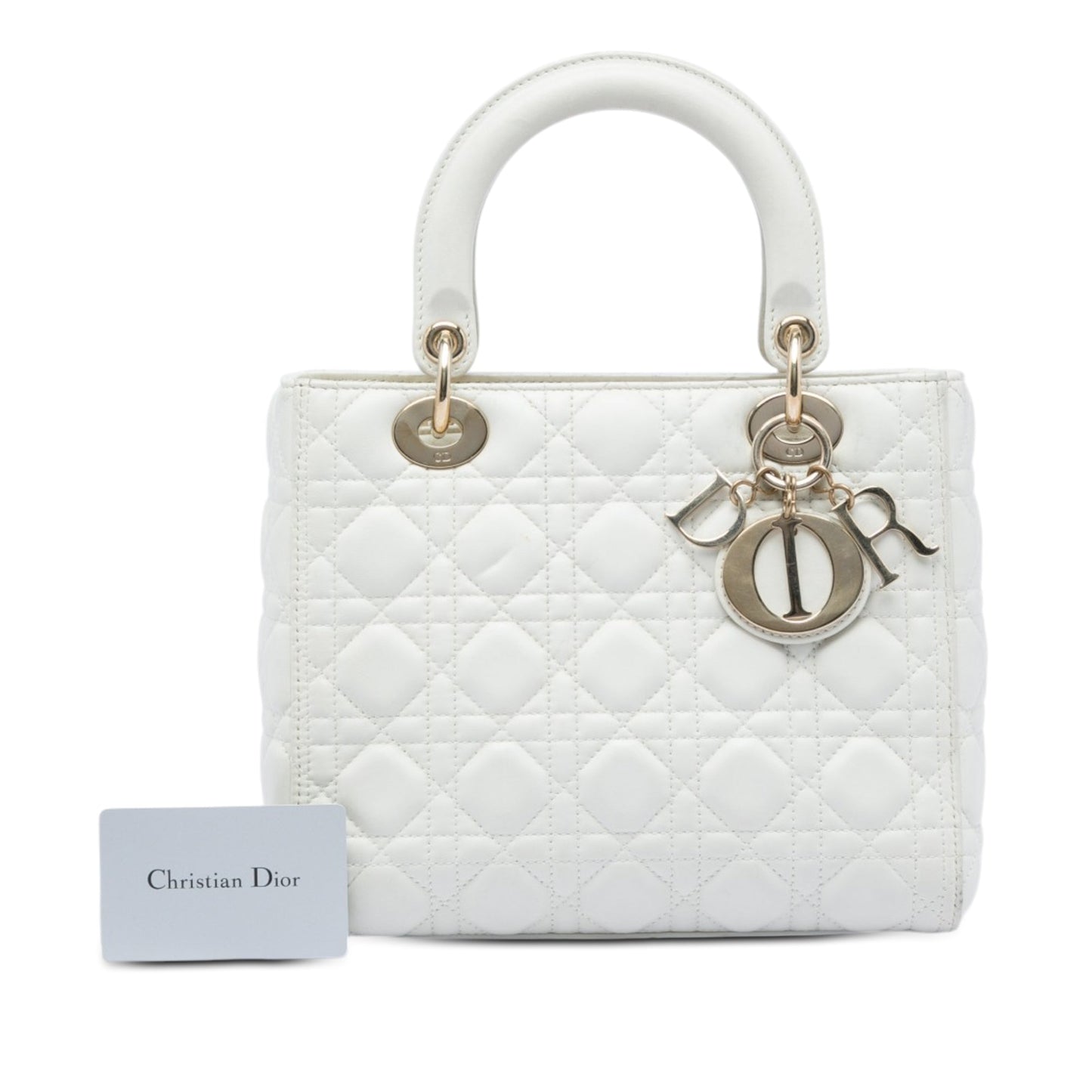 Dior Medium Lambskin Cannage Lady Dior
