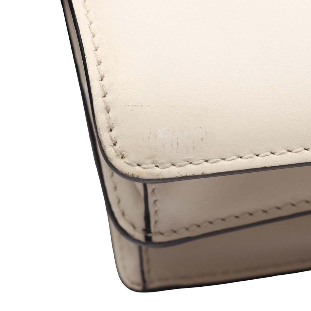 Prada City Calf and Saffiano Studded Elektra Satchel — White