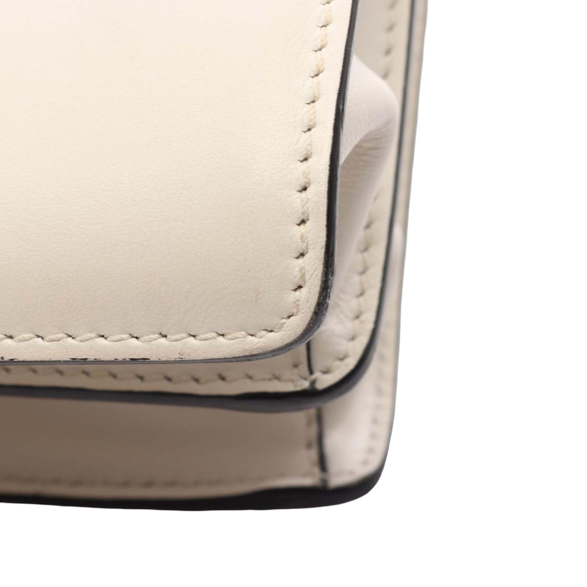 Prada City Calf and Saffiano Studded Elektra Satchel — White