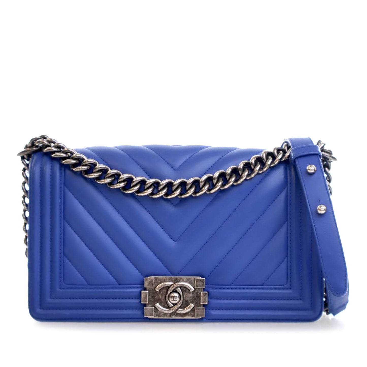 Chanel Old Medium Chevron Calfskin Boy Flap
