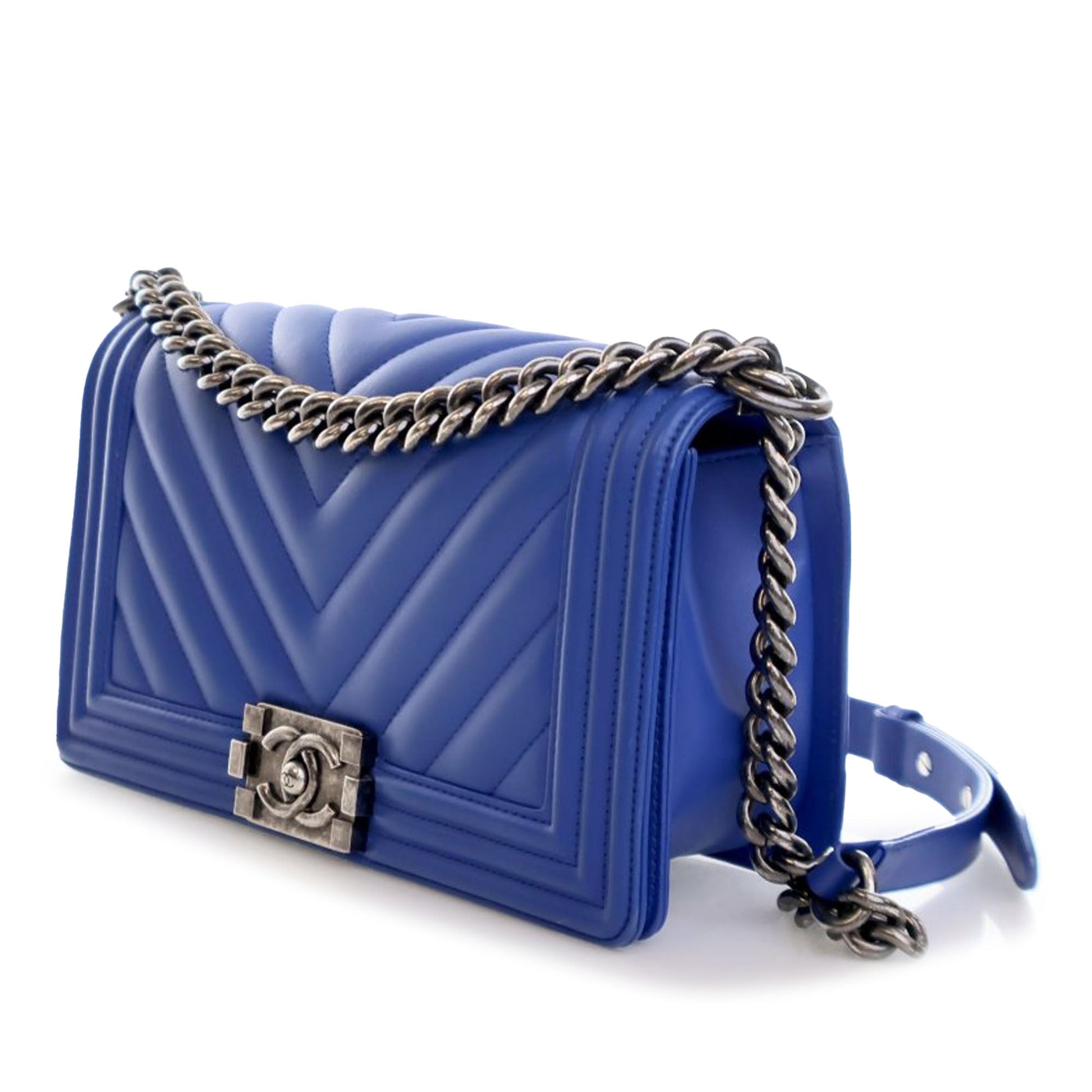 Chanel Old Medium Chevron Calfskin Boy Flap