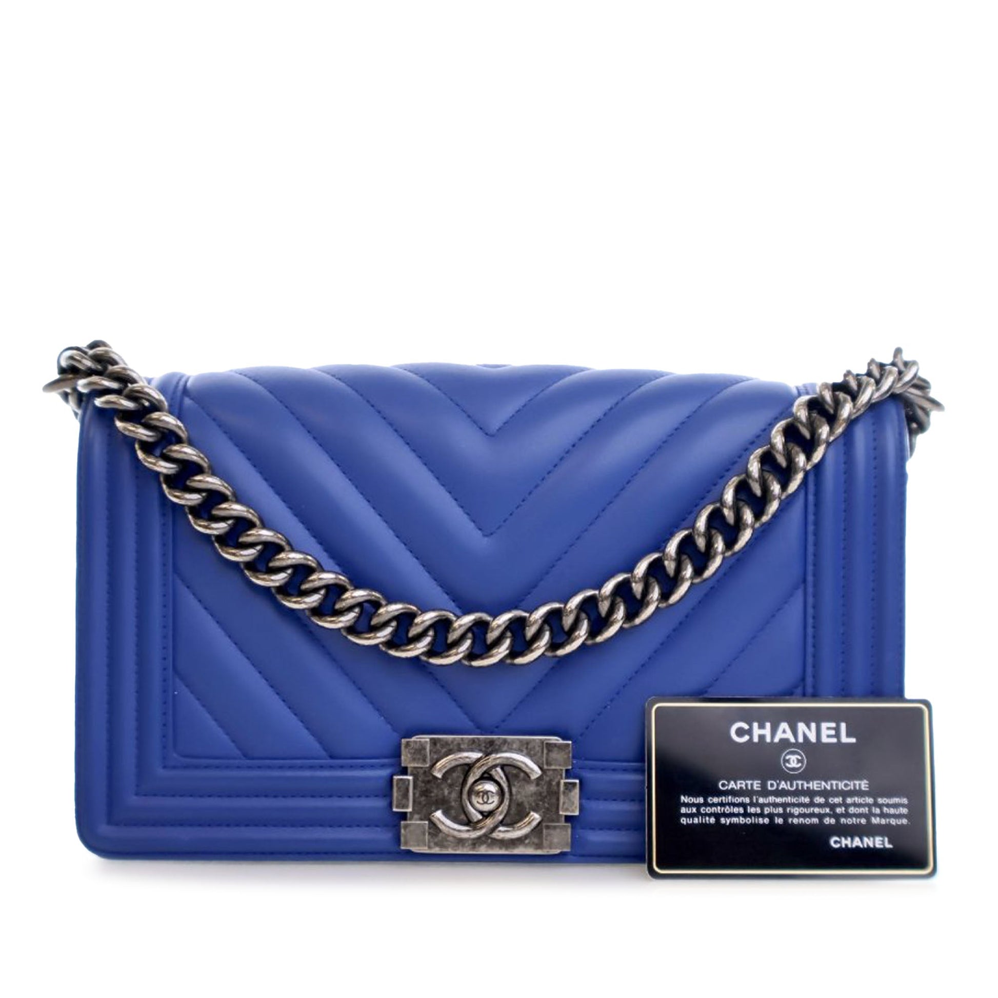 Chanel Old Medium Chevron Calfskin Boy Flap