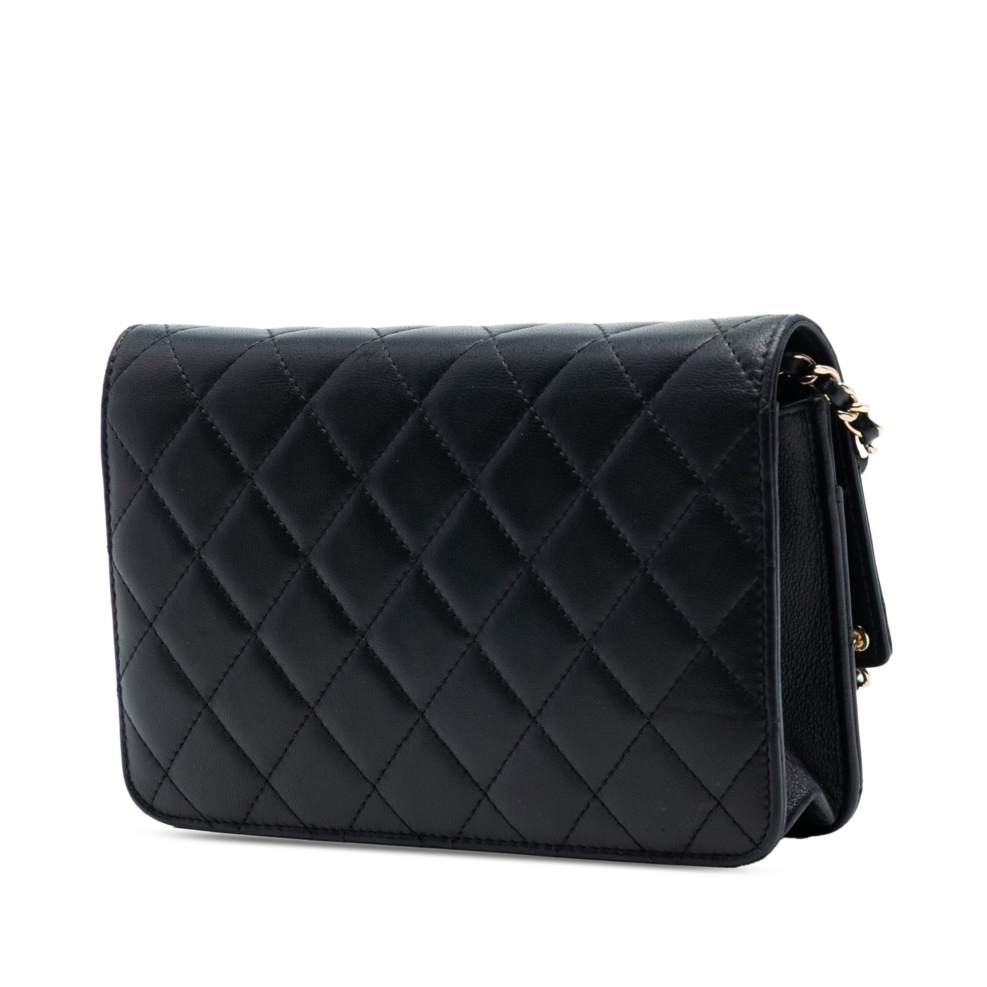 Chanel Quilted Lambskin CC Charm Wallet on Chain
