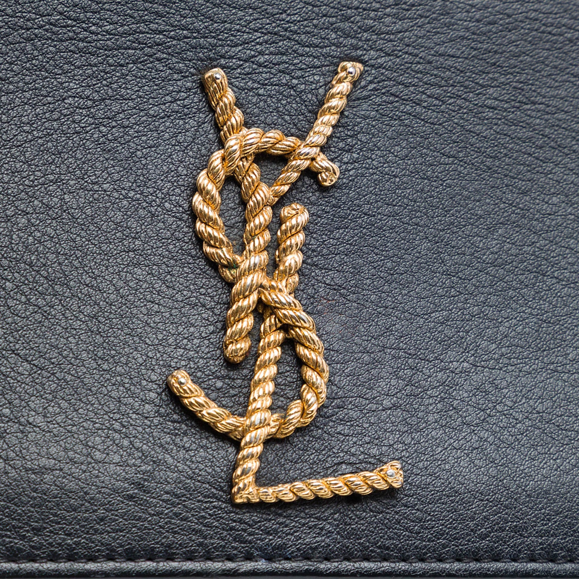 Saint Laurent Medium Smooth Calfskin Braided Monogram Kate Crossbody