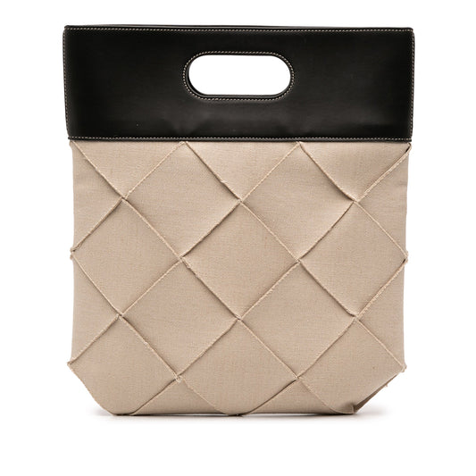 Bottega Veneta Small Canvas French Calfskin Slip Tote